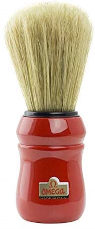 Omega Shaving Brush #10049 red