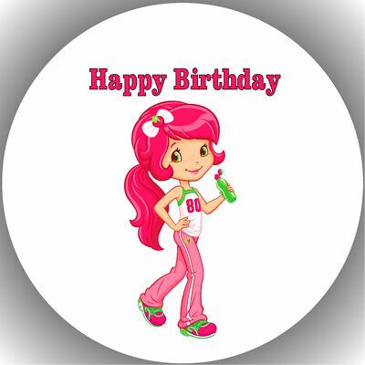 Tortenaufleger Geburtstag Party Tortenbild Fondant - Oblate Emily Erdbeer P87