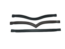 Leather Brow Band Empty Channel Horse Soft Padded 8 MM For Bridle.