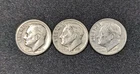 1949-S + 1955-D + 1955-S   3 Key Roosevelt Dimes - Average Circulated Condition