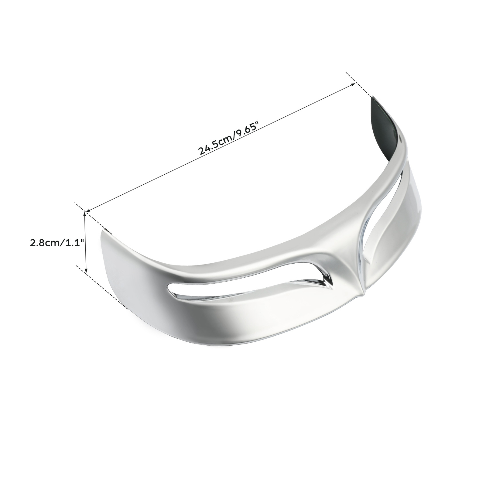 Motorcycle Chrome Rear Mud Flap Trailing Edge Cover Fender Flare Trim Tip For Ha - Foto 7