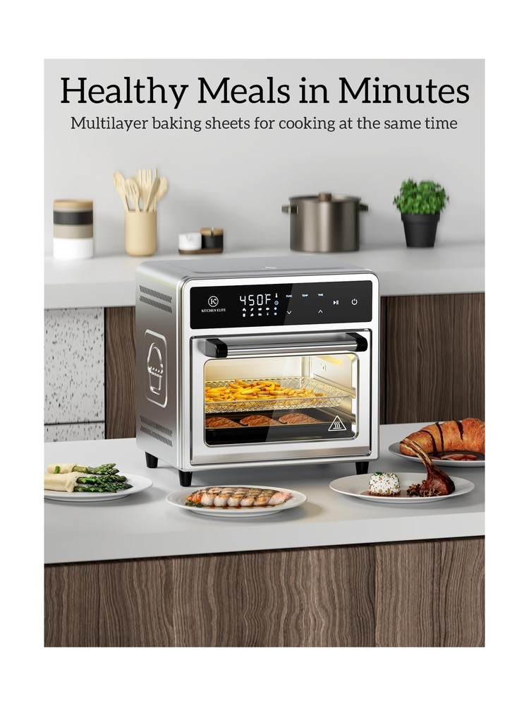 10-in-1 Air Fryer Toaster Oven Combo with 12.6QT Capacity and 9 Touch Controls 10-in-1 Air Fryer Toaster Oven Combo with 12.6QT Capacity and 9 Touch Controls