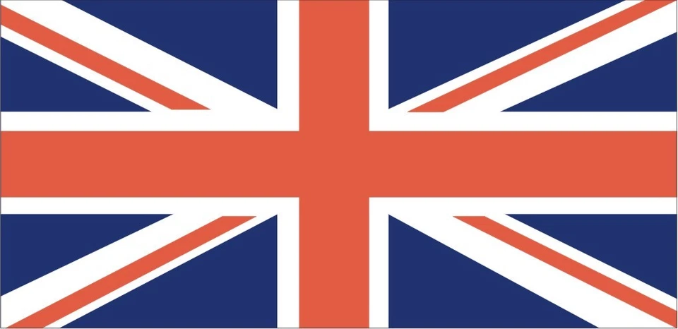 Pegatina de vinilo laminado autoadhesiva England Union Jack Flag x 2