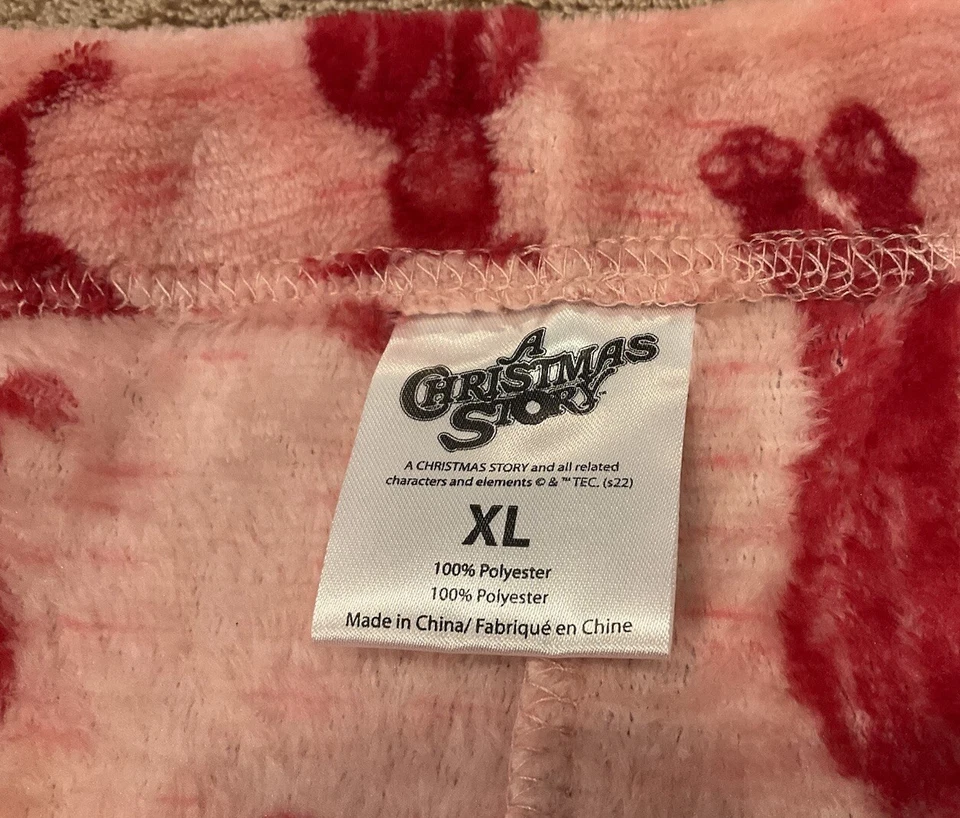 A CHRISTMAS STORY•Women’s Size XL•Ralphie Pink Bunny PJ Sleep/Lounge Pants NEW. - Image 3 of 4