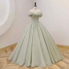 Light green women's Quinceanera dress sequins dance party dress formal vest