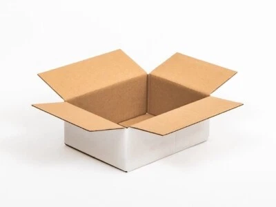 BENOLI Faltkartons 200x150x80 mm B-Welle 360g/m2 Einwellig Versandkartons Karton Weiß