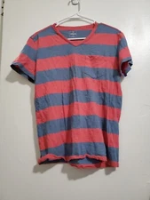 Gap Lived-In Striped V Neck Short Sleeve With Front Pocket T Shirt Size Small