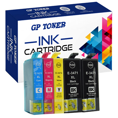 5x XL Tinte Patrone für Epson Workforce Pro WF-3720DW WF-3725DWF Set Multipack