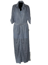 Venus Lace Maxi Shirt Dress Over Slip Women Size 4 Coquette Girl Romantic Flirty
