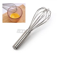 Egg Beater Whisk Manual Stainless Steel Piano Whips Kitchen Mixer 10 inch