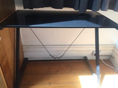 Desk For Sale Black Metal With Glass Top Desks Gumtree Australia
