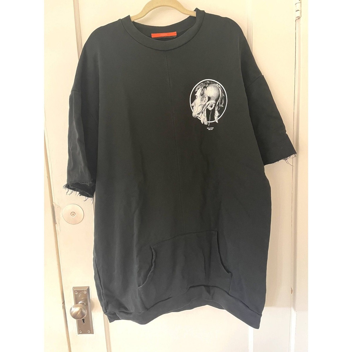 Mens Komakino Design Streetwear Sweater Pullover Short Sleeve