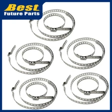 10 Silver Universal Adjustable Axle CV Joint Boot Crimp Clamps Large & Small Kit