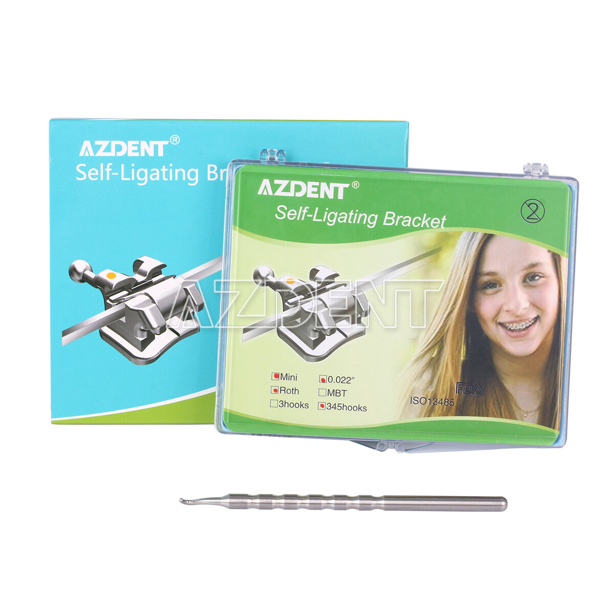 Dental Orthodontic Self-Ligating Passive Brackets Braces Roth/MBT