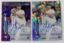 2020 TOPPS CHROME JACOB WAGUESPACK AUTO RC LOT OF 2 086/250 PURPLE REFRACTOR 499