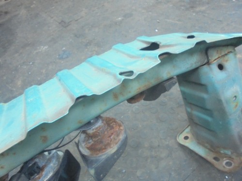 FORD FOCUS 2007 FRONT BUMPER METAL REINFORCER CRASH IMPACT BAR GREEN - Picture 5 of 6