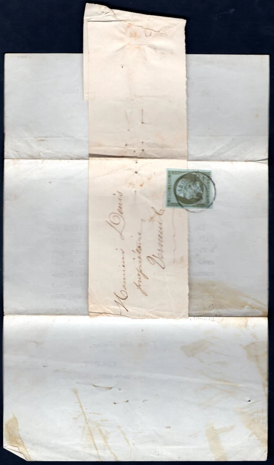 FRANCE 1861 Complete wrapper with 1 c. F/VF - Image 2 of 3