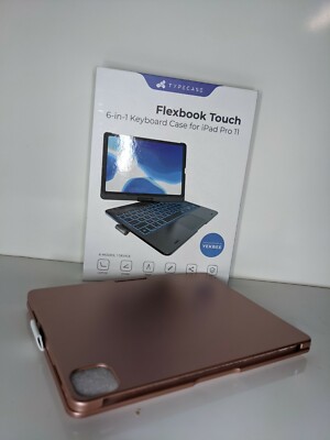 TYPECASE Flexbook Touch Keyboard Case for IPAD PRO 11 Black New 6 in 1 pink