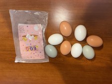 8 Pc Wooden Fake Nest Eggs Easter Eggs for Craft Hens to Lay Eggs 3 Colors 307