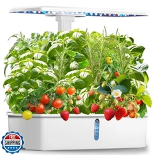 Hydroponics Growing System Kit 12 Pods, Hydroponic Herb Garden Ki