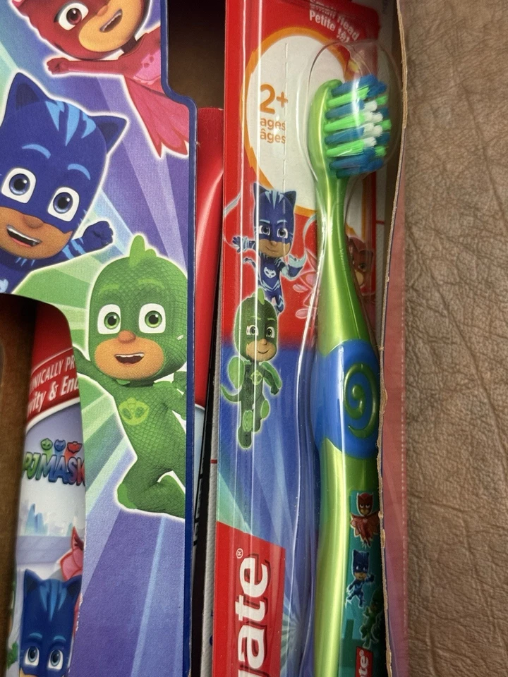 ❗️Extra Soft! PK Masks 2 Colgate toothbrush/paste for Kids 2-5 Yrs PLZ read - Image 3 of 3