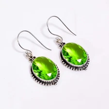 Peridot 925 Sterling Silver Jewelry Earring, Christmas Gift, Gift For Her E35656