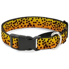 Plastic Martingale Collar Cheetah WIDE-Small 13-18" (US IMPORT)