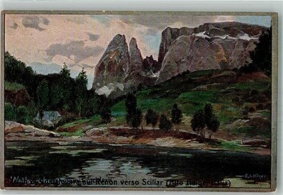 38185625 - Seis am Schlern sign. Hoeger Seis am Schlern / Siusi allo Sciliar