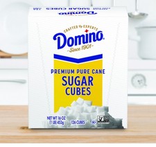 Domino Premium Pure Cane Sugar Cubes Dots, 1 Pound Box Sweetener 126 cubes