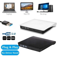 External DVD drive, USB 3.0 and Type-C CD DVD reader/writer, burner/player US