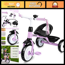 Toddler Tricycle for 2-4 Years Old Girls - 3 Wheel Bike, Purple, Safe  Fun