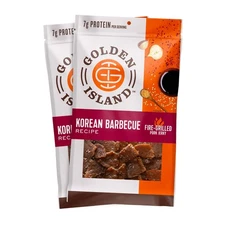 Korean BBQ Pork Jerky - Gluten Free Protein Snack, 7g Protein, 2 Pack