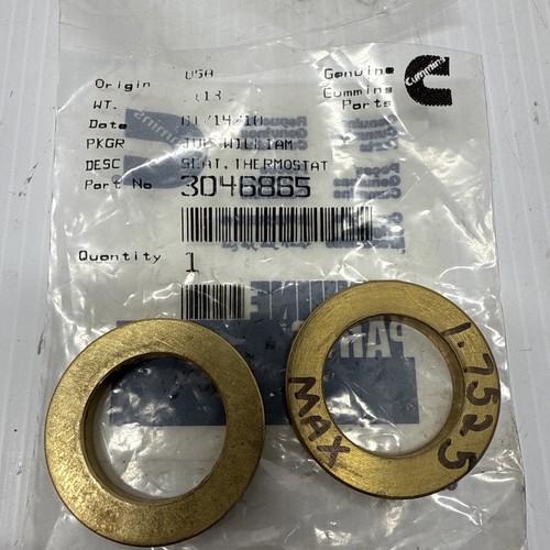 Cummins Thermostat Seat Lot Of 2 P/N 3046865 See Notes!