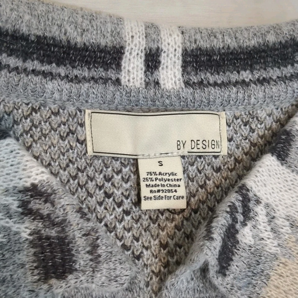 Cárdigan suéter gris a cuadros de gran tamaño acogedor By Design S Shacket para mujer Foto 2 de 4