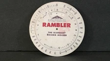 Vintage Rambler Fuel Economy Circular Slide Chart Calculator