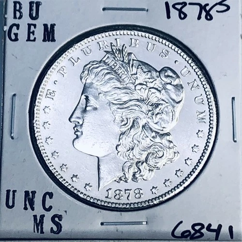 1878 S BU GEM MORGAN SILVER DOLLAR UNC MS+++ U.S. MINT RARE COIN 6841