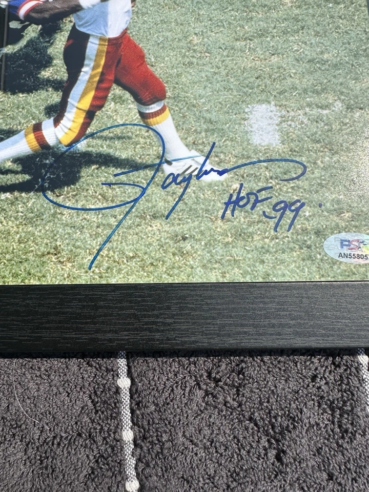 Lawrence Taylor Breaking Theisman Leg Firmado 8x10 Foto Enmarcada Gigantes Certificado de Autenticidad PSA Foto 4 de 4