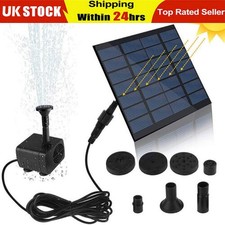 Solar Panel Powered Water Feature Pump Garden Pool Pond Fish Aquarium Fountain !