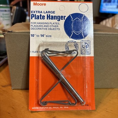 Moore #18 Plate Hangers Zinc Plated XL, Holds 10 -14 
