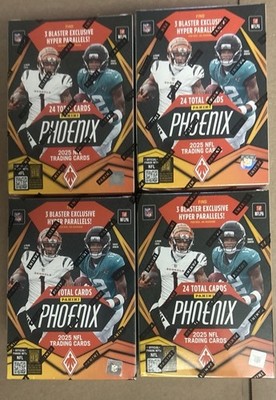 2025 Panini Phoenix Football Cards (4) FOUR Blaster Boxes NEW FACTORY SEALED