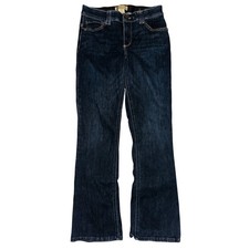 WB2 Democracy Women's Dark Wash Bootcut Jeans Comfort Fit Stretch Denim AB Tech