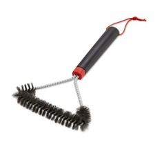 Weber Three-Sided Barbecue Brush 30 cm/BBQ Cleaning Tool, Removes Grease & Food 