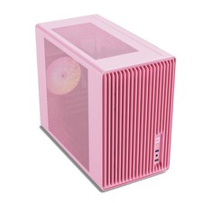 Vetroo M06 Micro-ATX/Mini-ITX Gaming PC Case, Compact High Airflow Mesh Pink