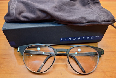 $200+LINDBERG Eyeglasses 8702 50-21 125 SC60 Panto Olive Gunmetal Denmark + Case