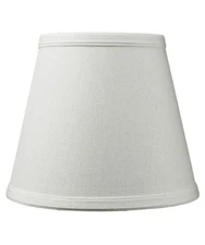 5x8x7 Empire Linen Edison Clip-On Lamp Shade Light Oatmeal Linen Fabric