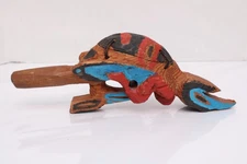 OLD Atq NORTHWEST COAST Tlingit RATTLE, CEREMONIAL Bird Effigy  13" Long Tribal