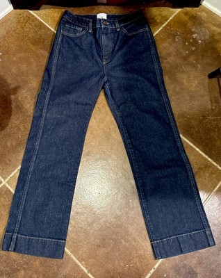 Goop G Label Womens Wide Leg Dark Wash Jeans 27 100% Cotton Capsule Minimal