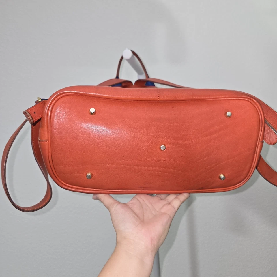 Mochila Terrida Veneciana Cuero de Becerro Naranja Cristal de Murano Hecha a Mano en Italia Foto 4 de 4