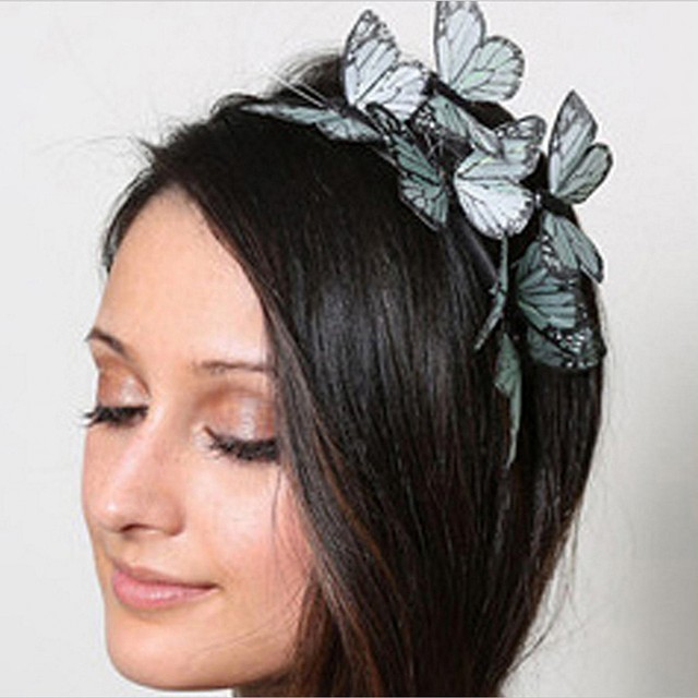 Butterfly Multilayer Headband Cloth Hairband Bridal Hair Accessories