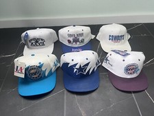 Dallas Cowboys Shark Tooth Vintage Hat Lot Of 6 Super Bowl Xxviii Xxvii 90s